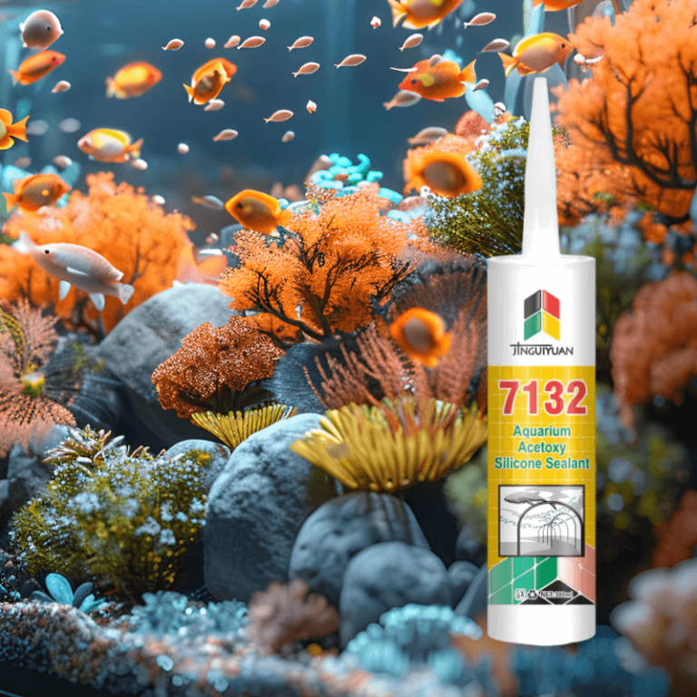 Topsen 7132 aquarium grade acetic silicone sealant tube, safe for fish tanks and aquatic environments.