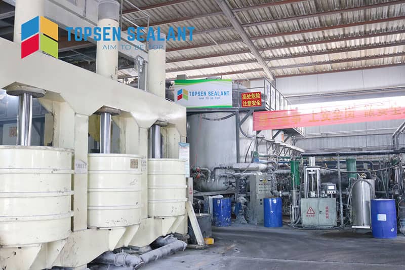 "Inside Topsen Sealant production, showcasing advanced manufacturing processes